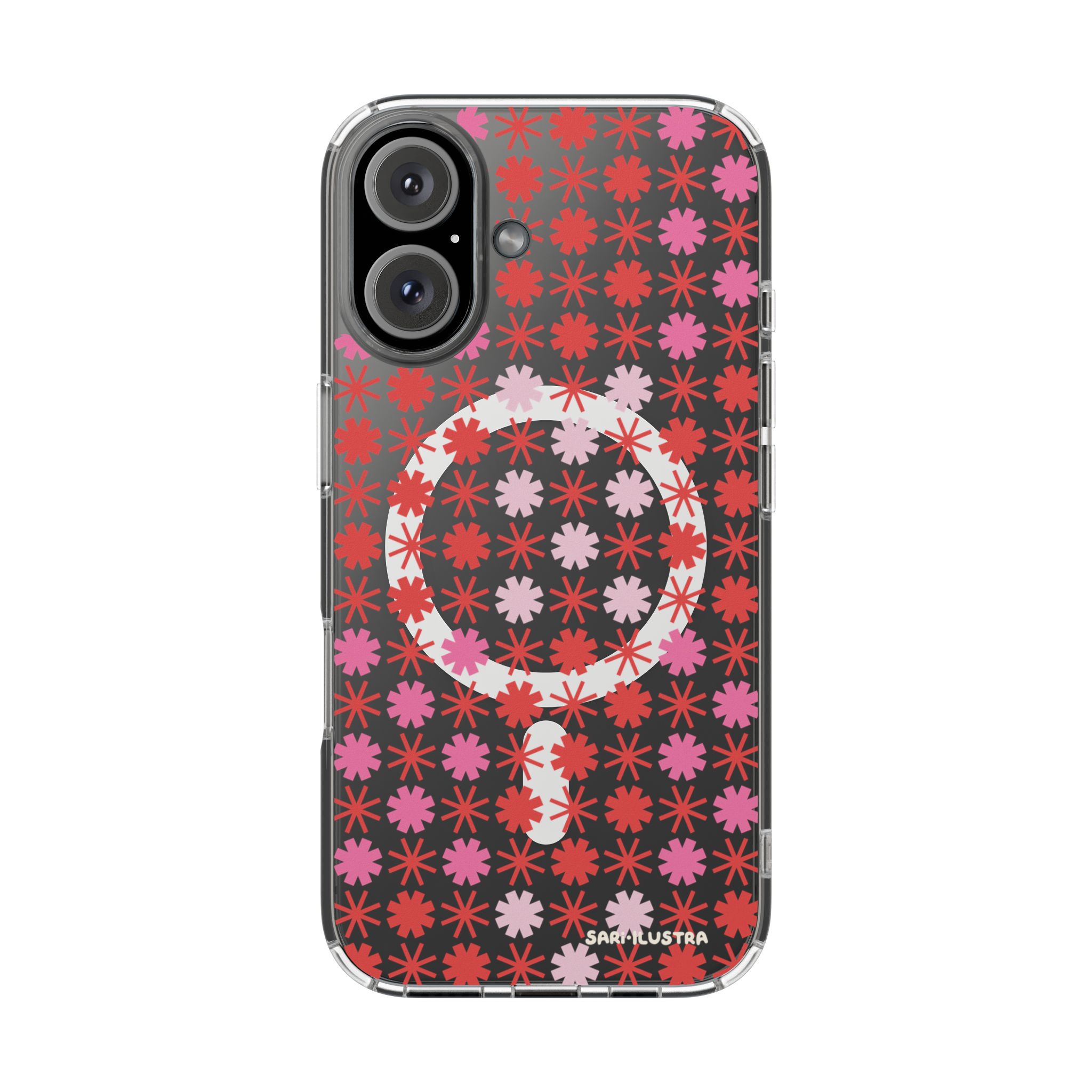 Funda Retro de Margaritas Rojas y Rosas con MagSafe: imagen 1