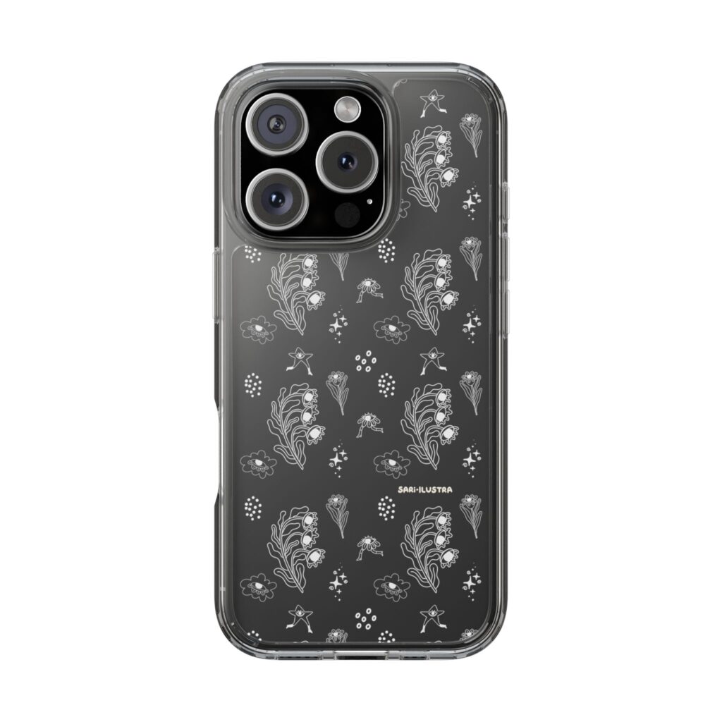 Funda Transparente  Flor Surrealista