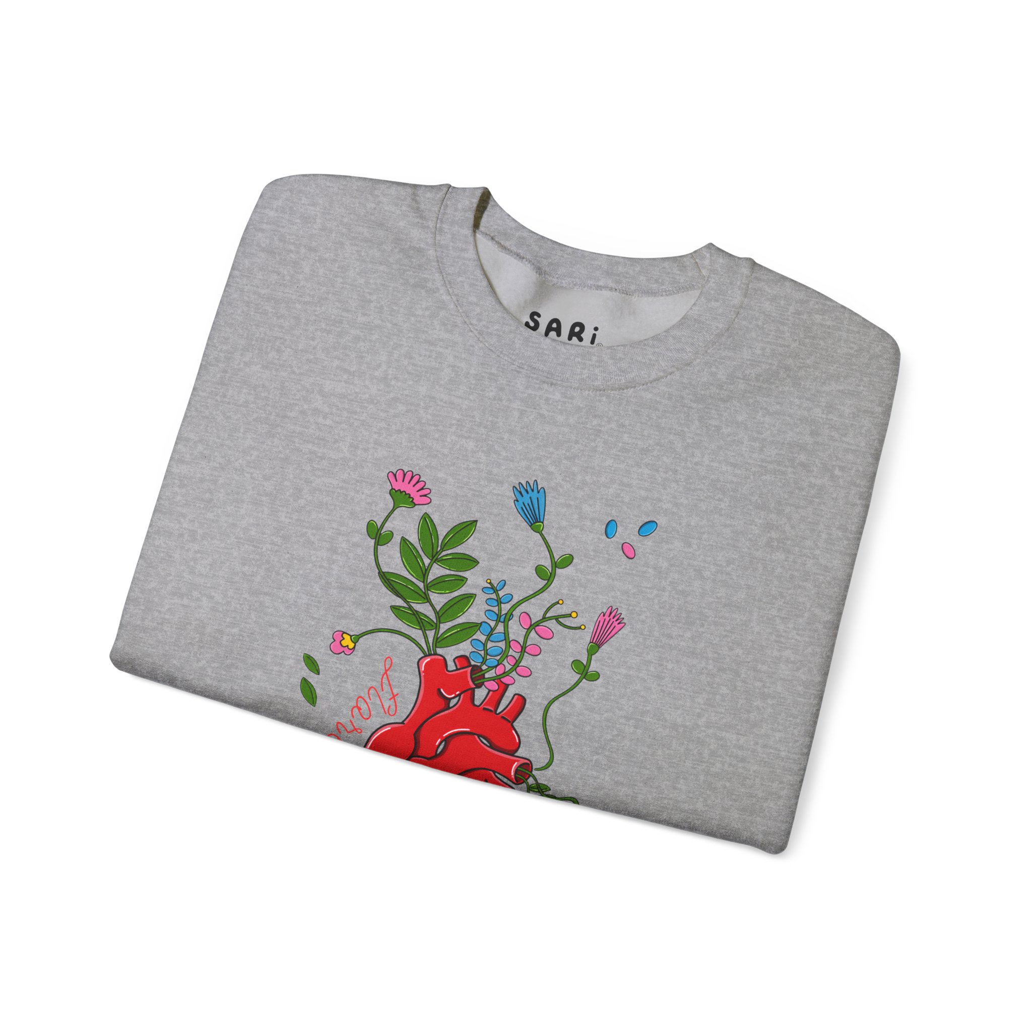 Sudadera con Diseño de Corazon Florecer y Sanar: imagen 8