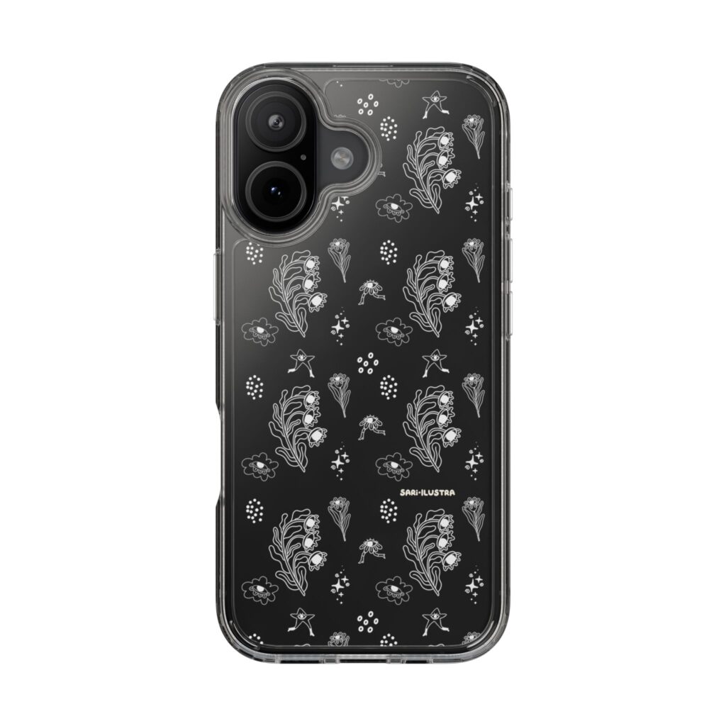 Funda Transparente  Flor Surrealista