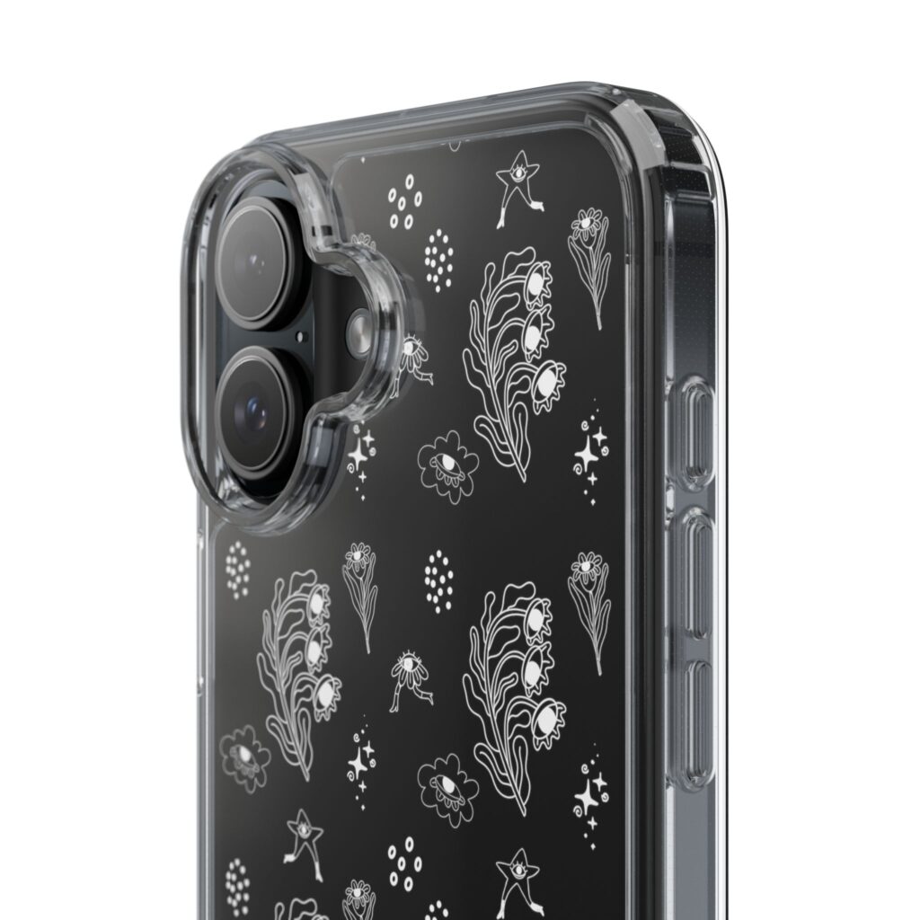 Funda Transparente  Flor Surrealista