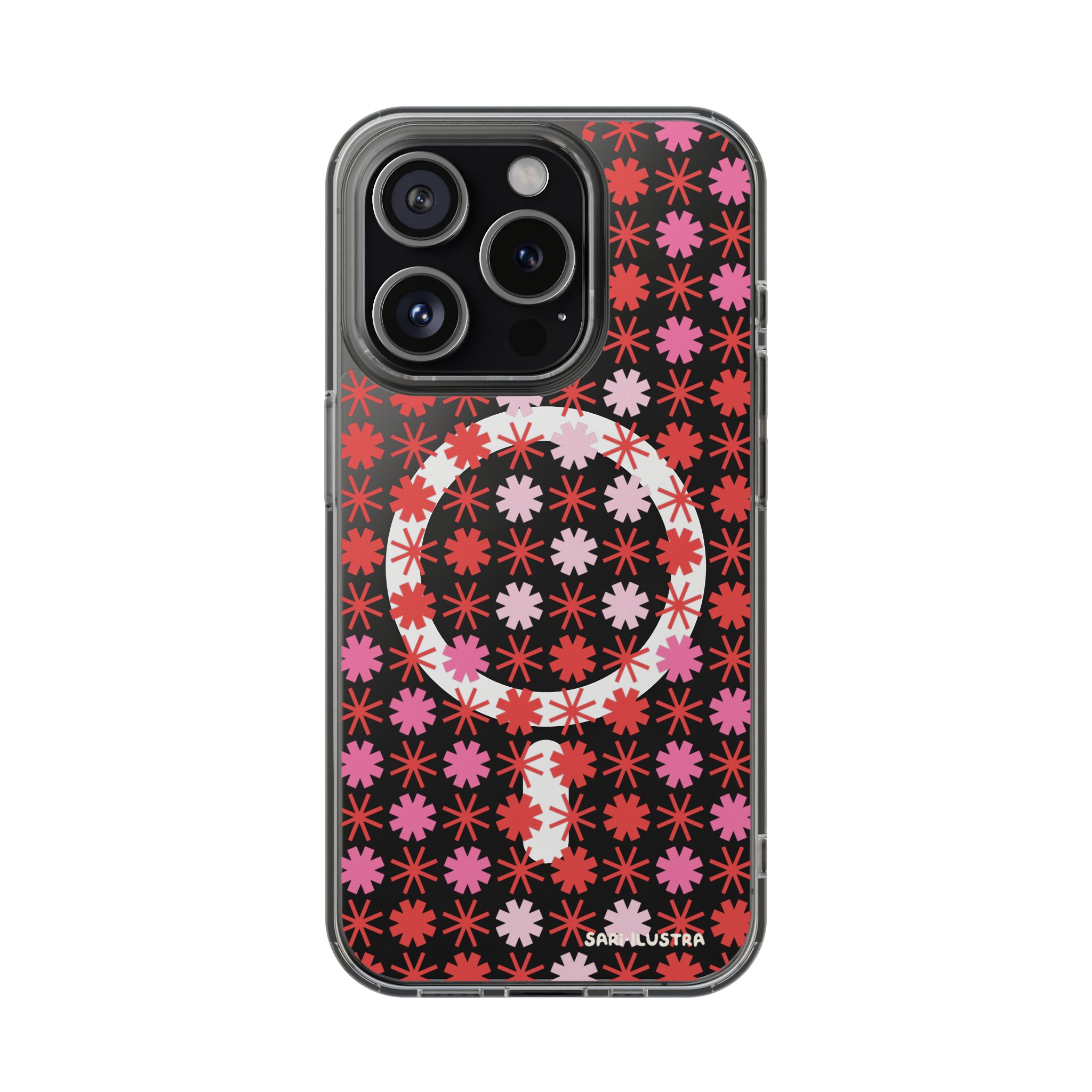Funda Retro de Margaritas Rojas y Rosas con MagSafe: imagen 5
