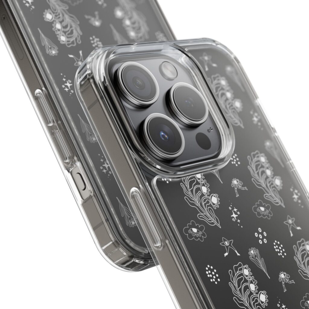 Funda Transparente  Flor Surrealista