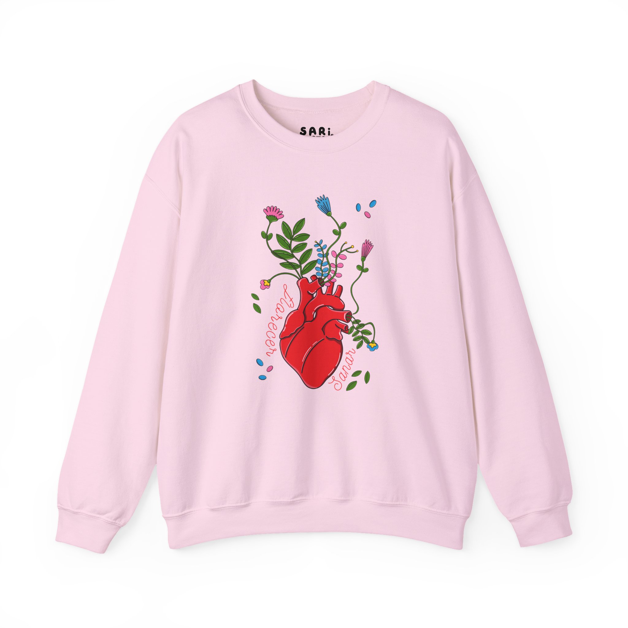 Sudadera con Diseño de Corazon Florecer y Sanar: imagen 11