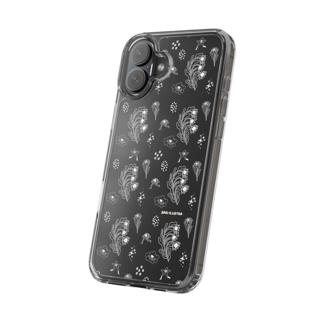 Funda Transparente  Flor Surrealista