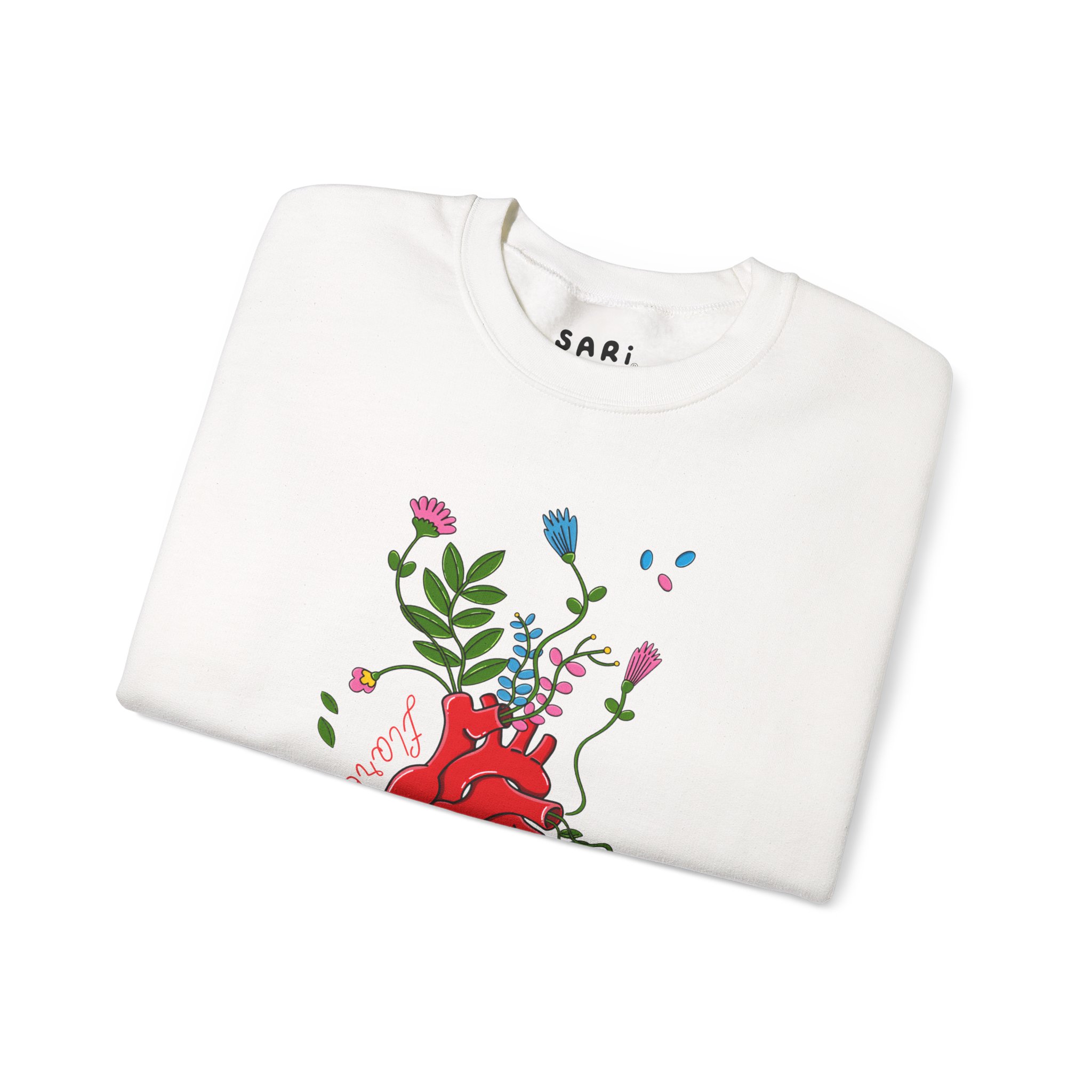 Sudadera con Diseño de Corazon Florecer y Sanar: imagen 3
