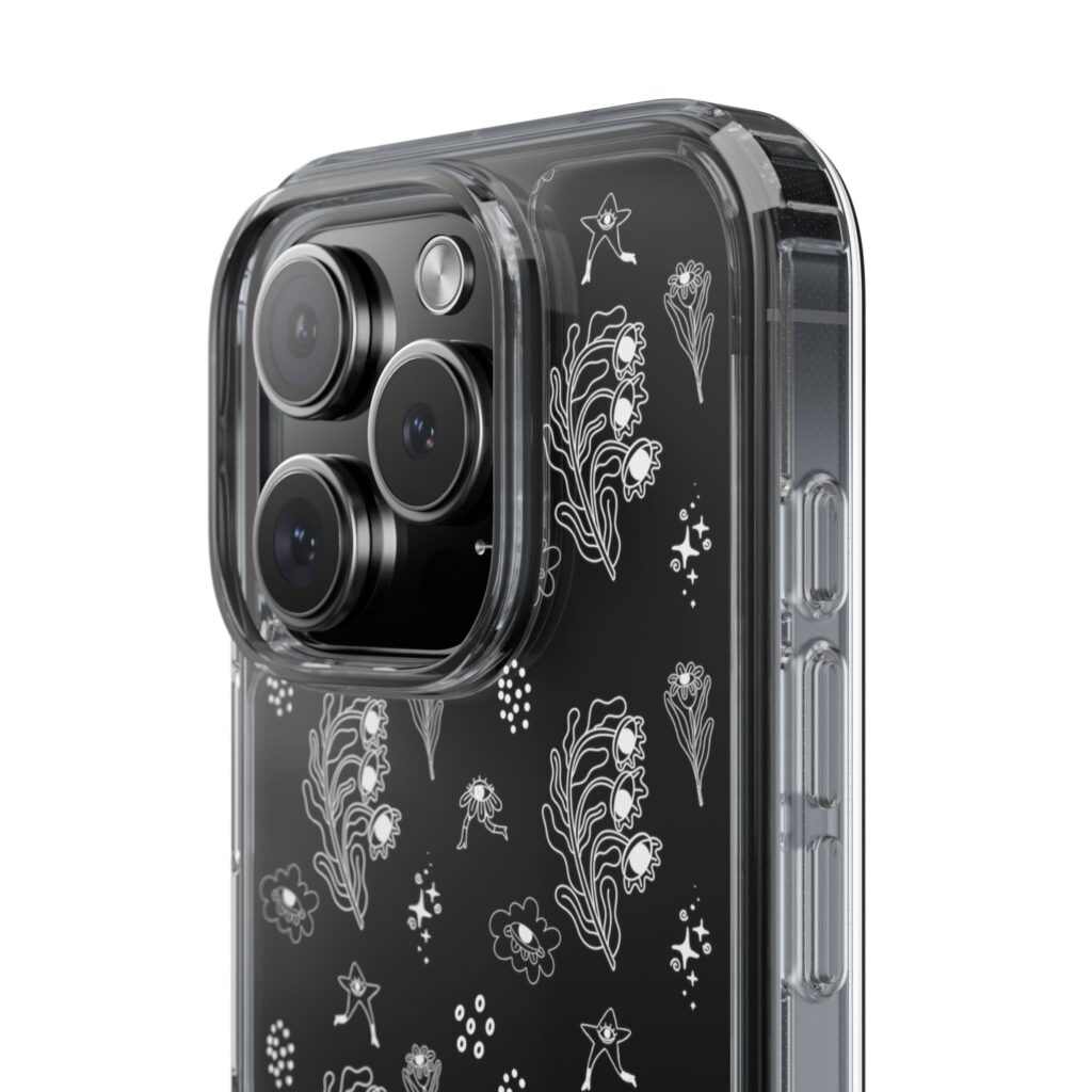 Funda Transparente  Flor Surrealista
