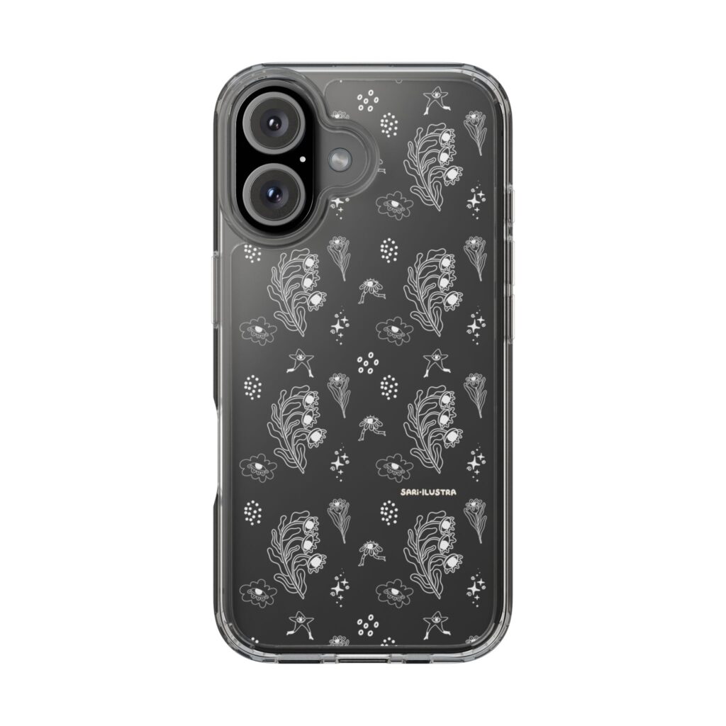 Funda Transparente  Flor Surrealista