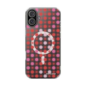 Funda Retro de Margaritas Rojas y Rosas con MagSafe: imagen 2