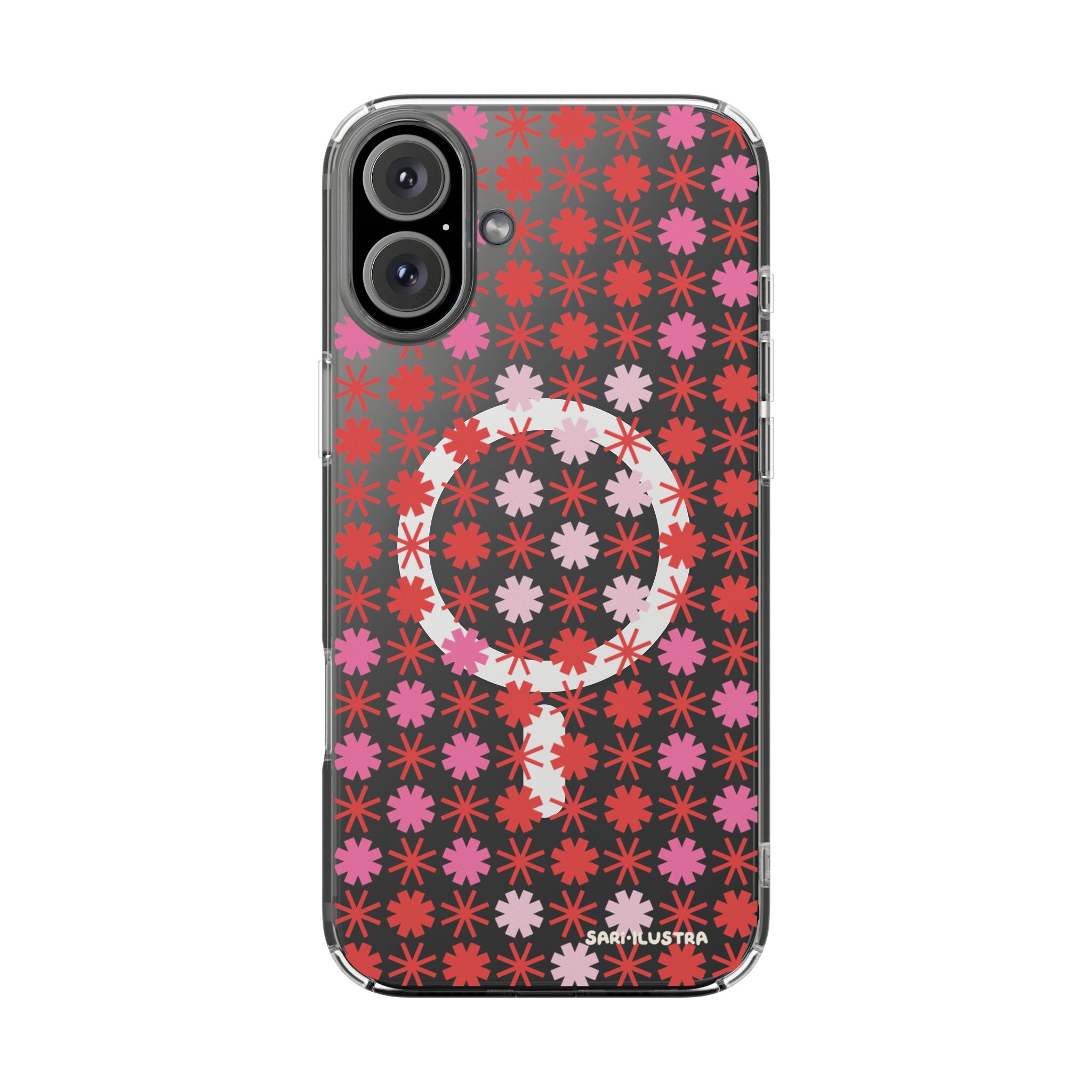 Funda Retro de Margaritas Rojas y Rosas con MagSafe: imagen 2