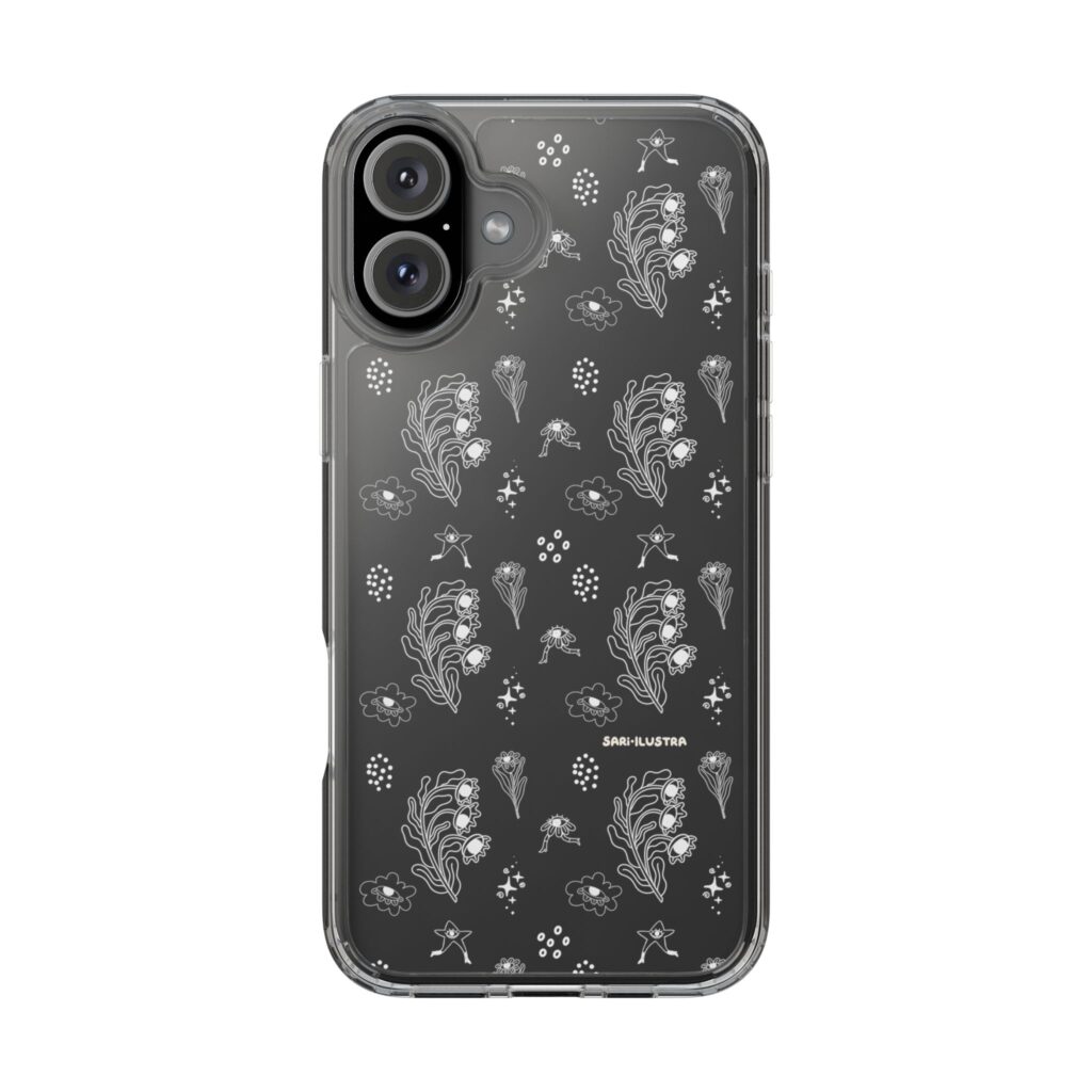 Funda Transparente  Flor Surrealista