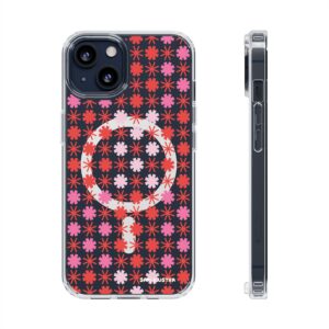 Funda Retro de Margaritas Rojas y Rosas con MagSafe: imagen 8