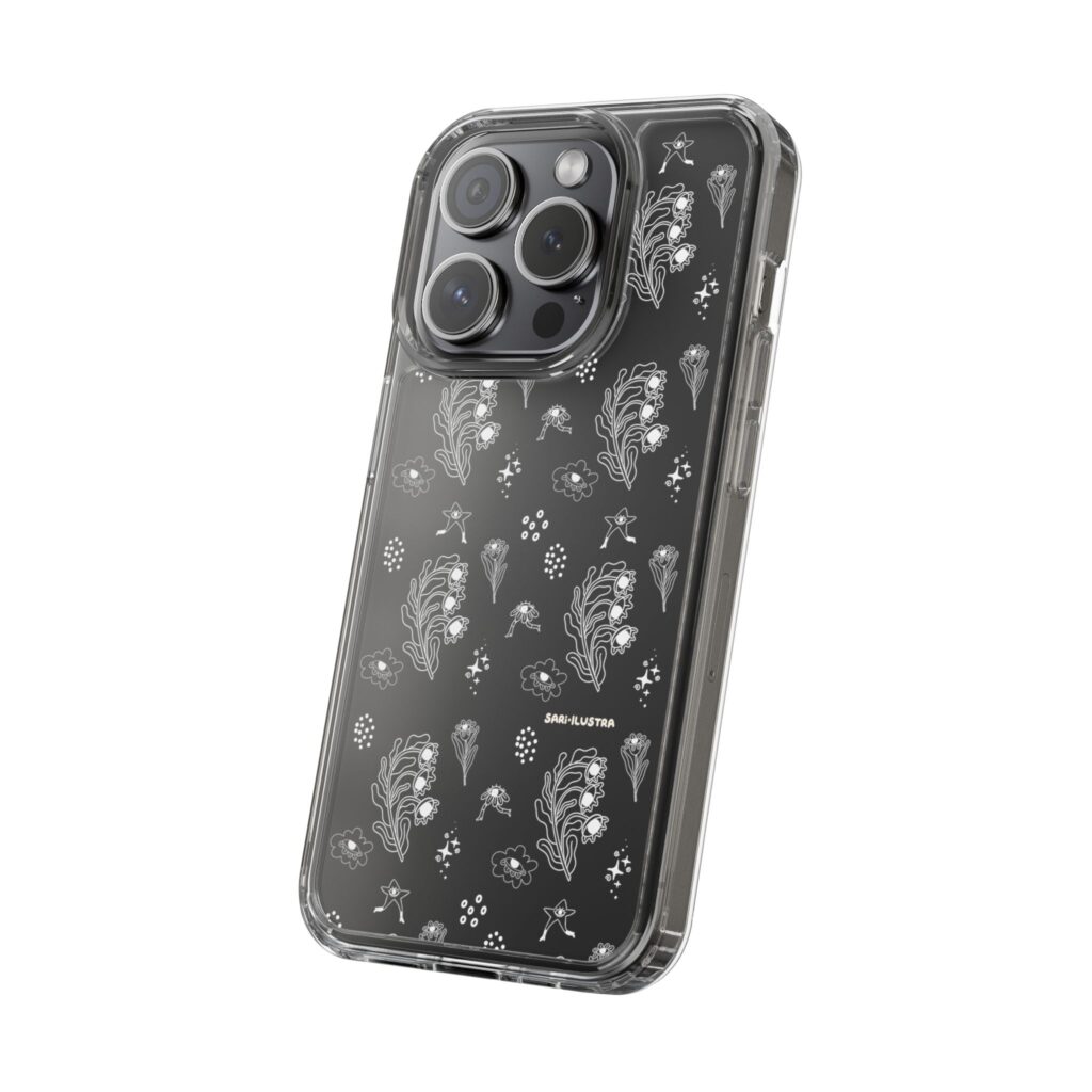 Funda Transparente  Flor Surrealista