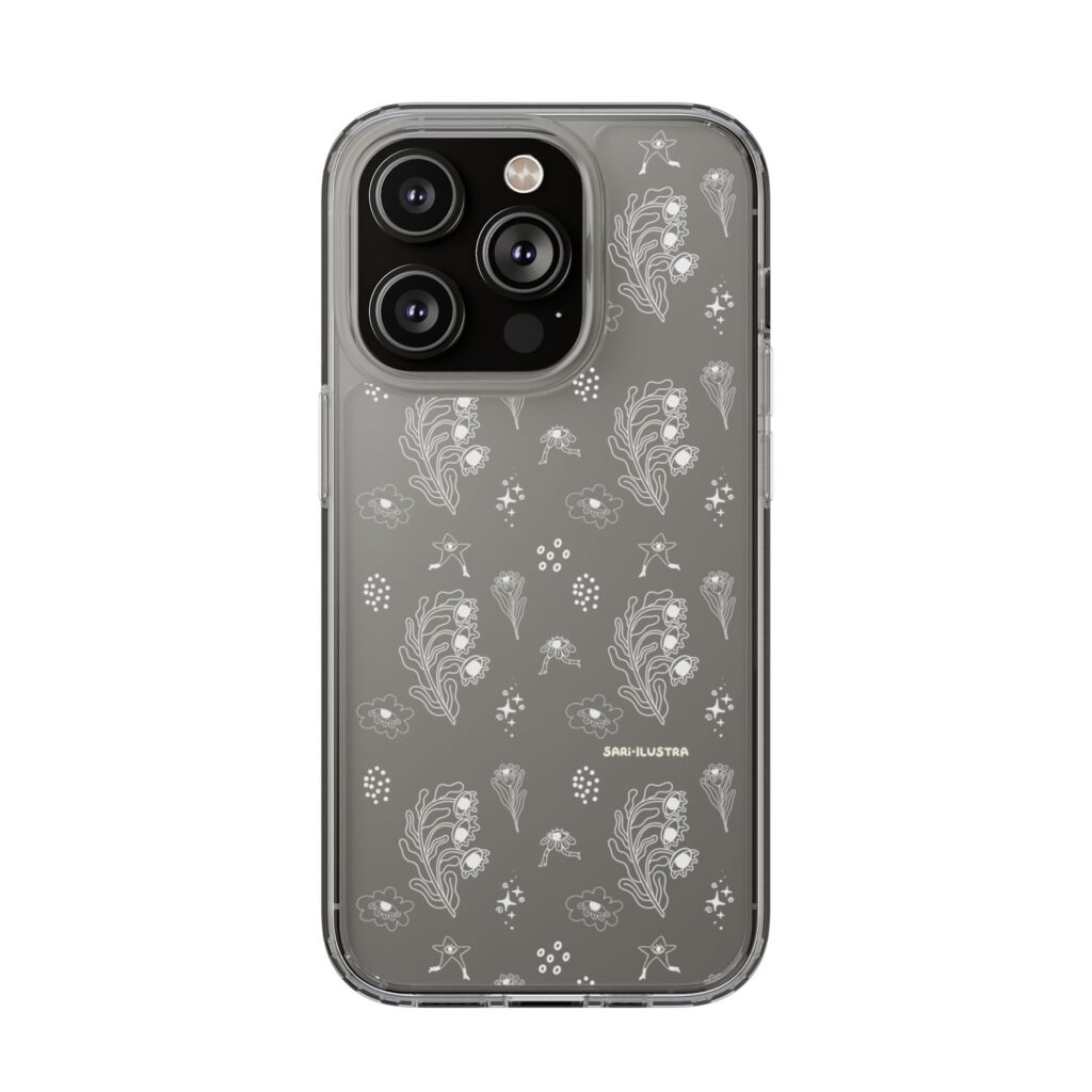 Funda Transparente  Flor Surrealista