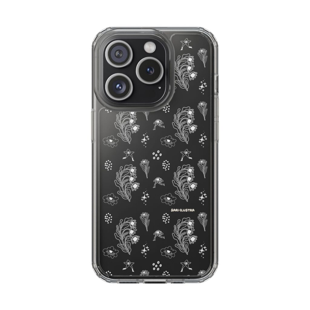 Funda Transparente  Flor Surrealista