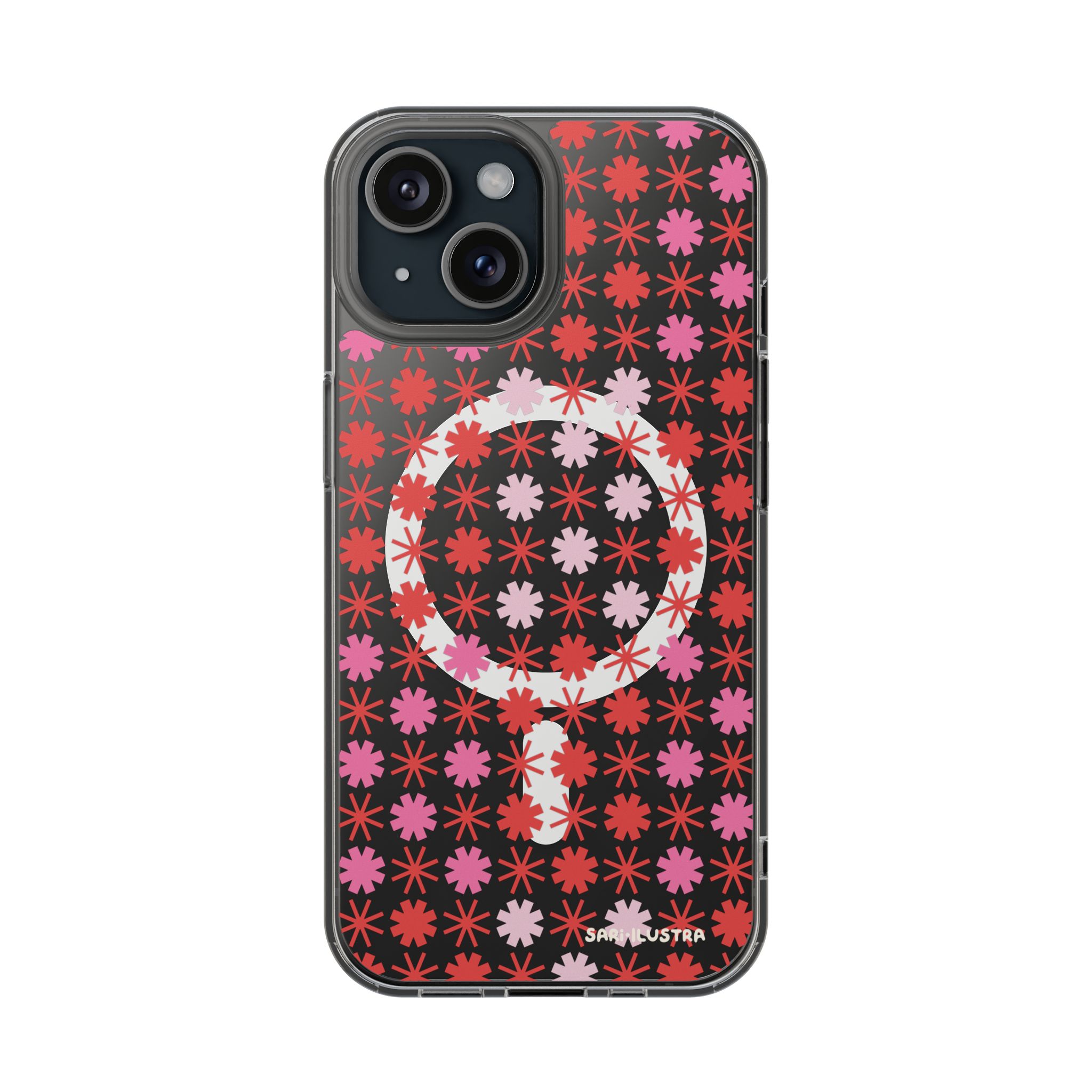 Funda Retro de Margaritas Rojas y Rosas con MagSafe: imagen 4