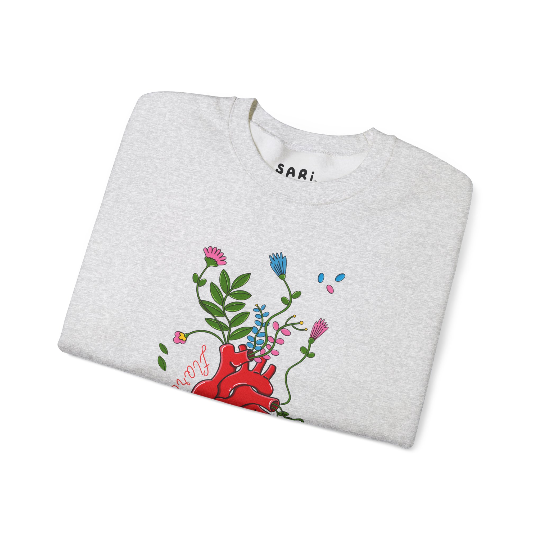 Sudadera con Diseño de Corazon Florecer y Sanar: imagen 6